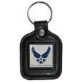 Sq. Leather Keychain -  US Air Force